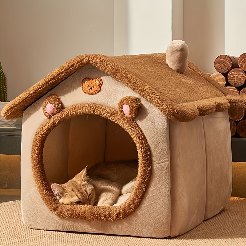 Cosy Cabin Cat House Bed (Washable) – Crazy Cat Ladies