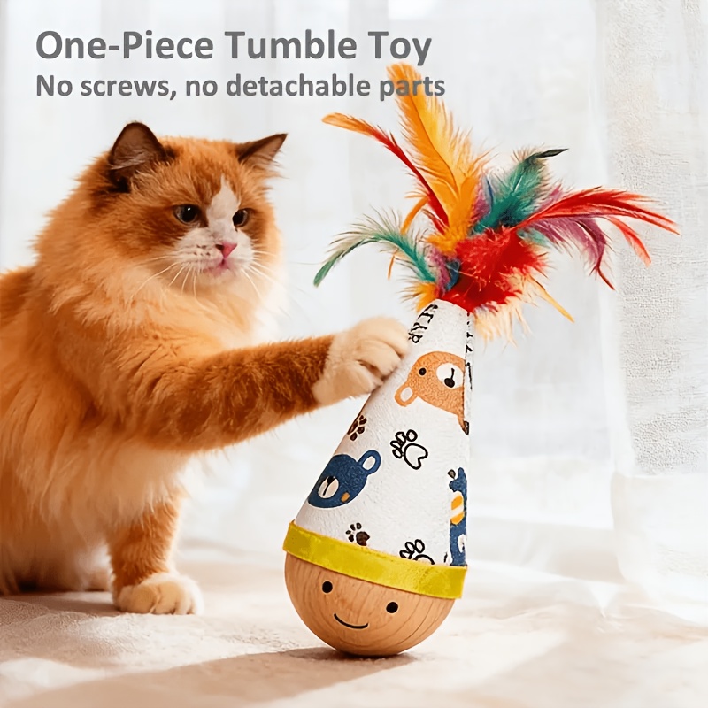 Feather Tumbler Teaser Toy – Crazy Cat Ladies