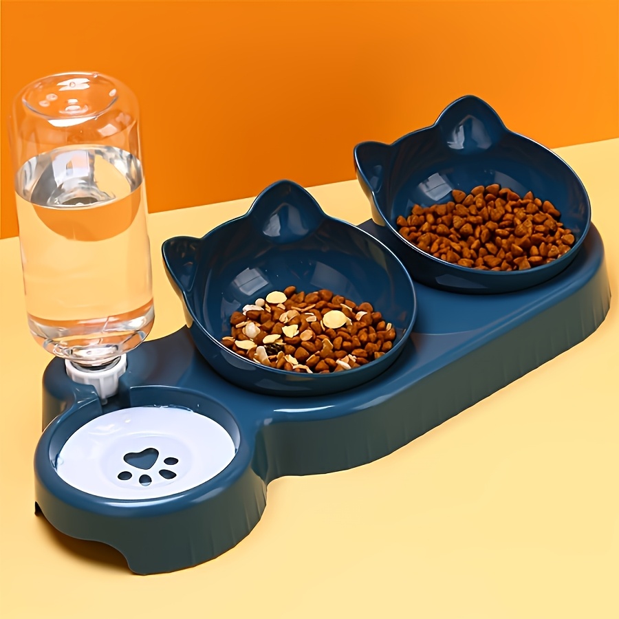 3-in-1 Cat-Ear Bowls with Gravity Water Bottle – Crazy Cat Ladies