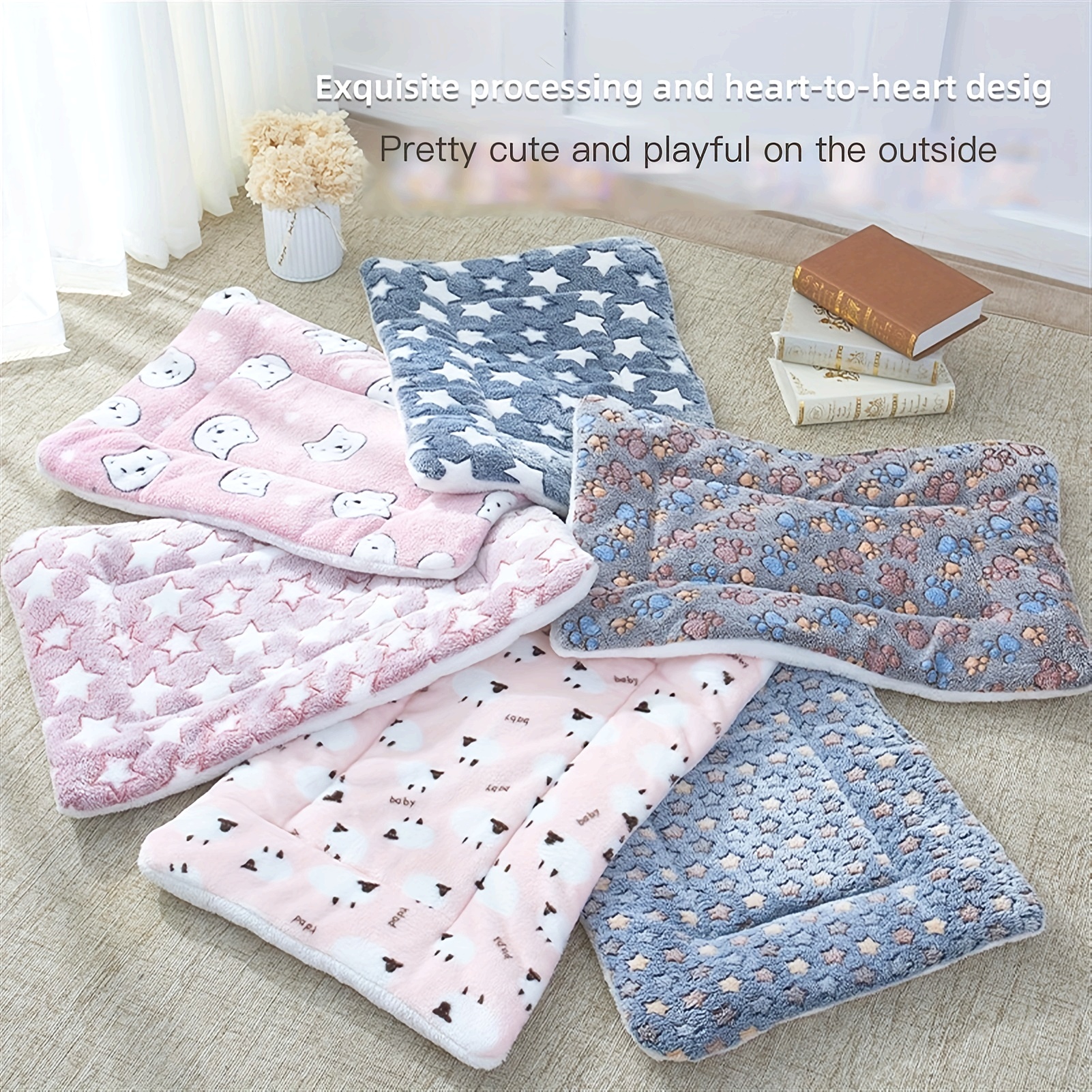 Flannel Paw-Print Pet Blanket Mat – Crazy Cat Ladies
