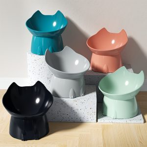 Tilted Neck-Friendly Raised Cat Bowl – Crazy Cat Ladies